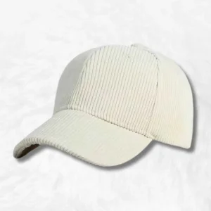 Casquette Velours Côtelé Blanc !